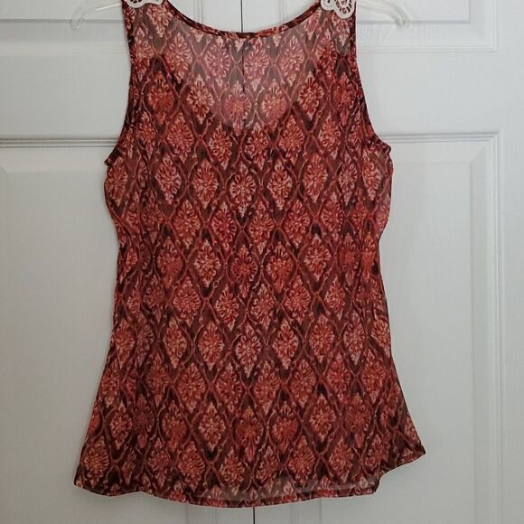 NWOT CATO Women's Floral Lace Crochet Sleeveless Blouse Size Medium - Picture 6 of 7